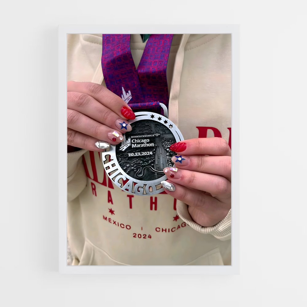 Poster Chicago marathon – affiche Athlétisme (vue 3)